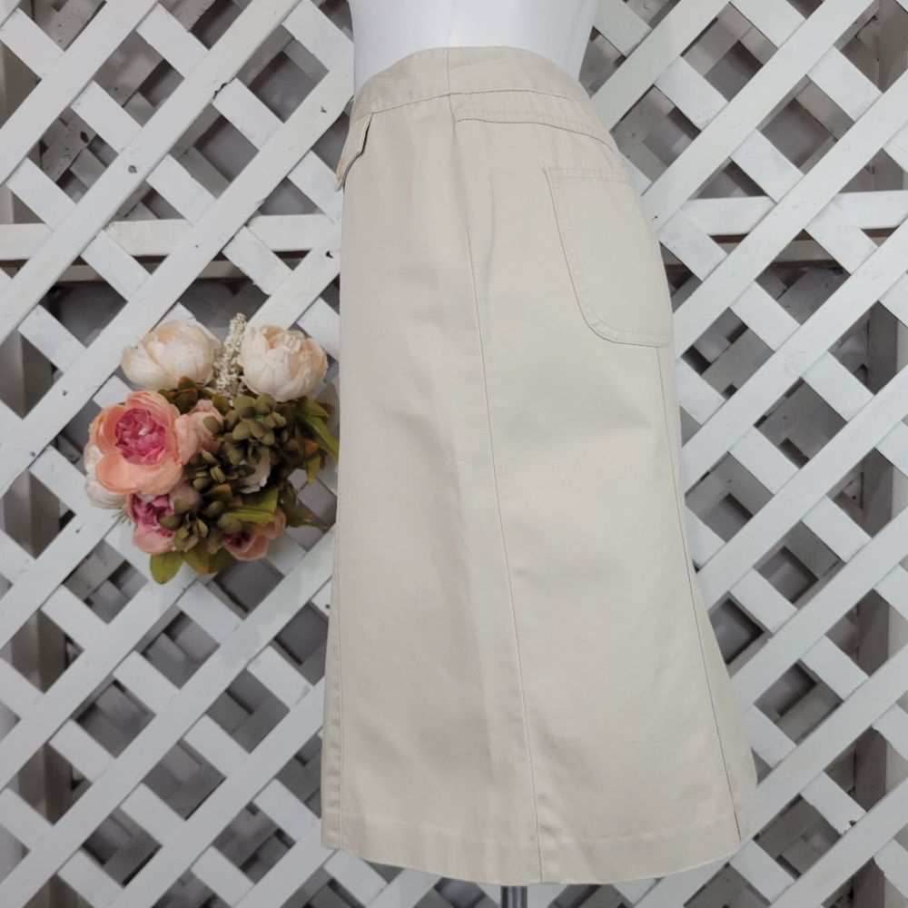 Talbots Petite Modest Khaki Skirt Size 4 Petite - Picture 3 of 6